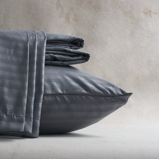Set De Sabanas Gris Oscuro
