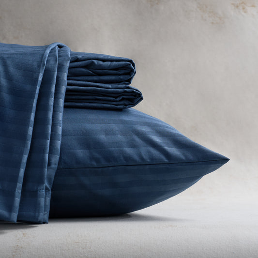 Set De Sabanas Azul Oscuro